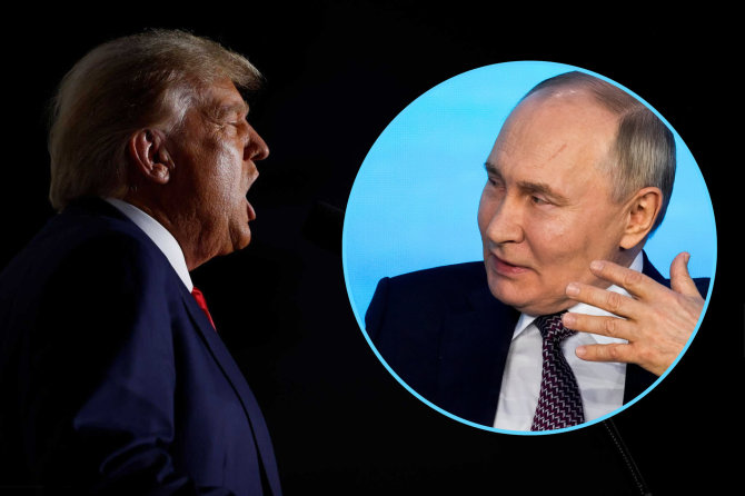 15min koliažas/Donaldas Trumpas ir Vladimiras Putinas