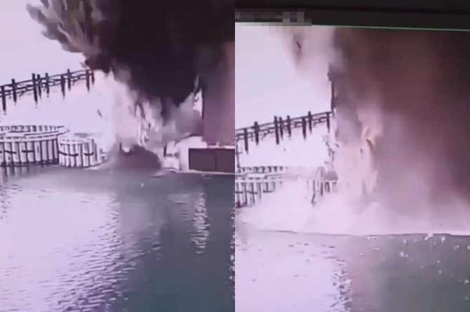 Stopkadras/Sprogimas prie Krymo tilto atramų