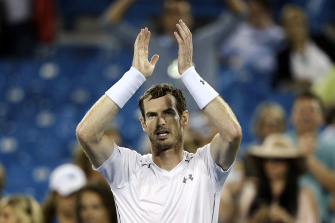 Bernardą Tomičių nugalėjęs Andy Murray – Sinsinačio „Masters“ turnyro pusfinalyje