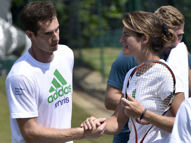 „Scanpix“ nuotr./Andy Murray ir Amelie Mauresmo