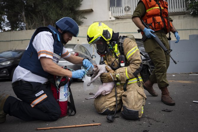 „Scanpix“/AP nuotr./„Hamas“ raketomis atakavo Tel Avivą