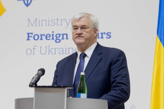 AFP/„Scanpix“ nuotr./Ukrainos užsienio reikalų ministras Andrijus Sybiha