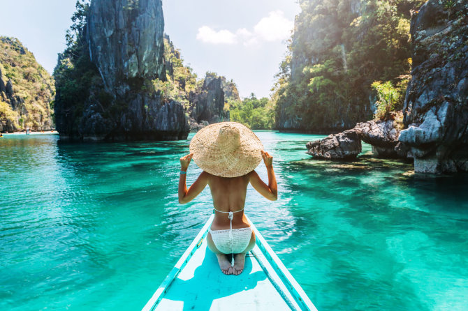 Shutterstock nuotr./Vandens pramogos Palavano saloje, Filipinai