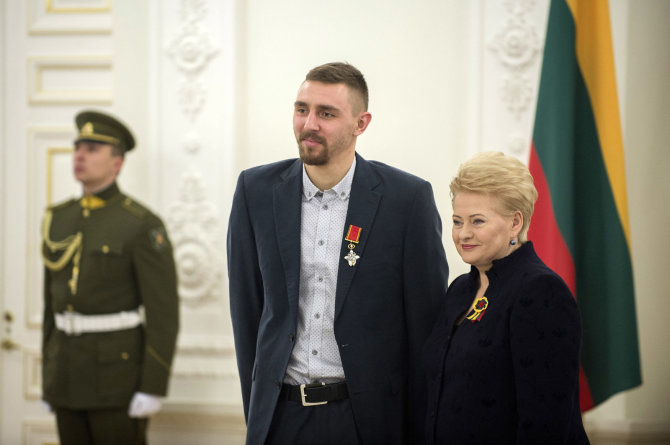 Alfredo Pliadžio nuotr./Deividas Gailius ir Dalia Grybauskaitė