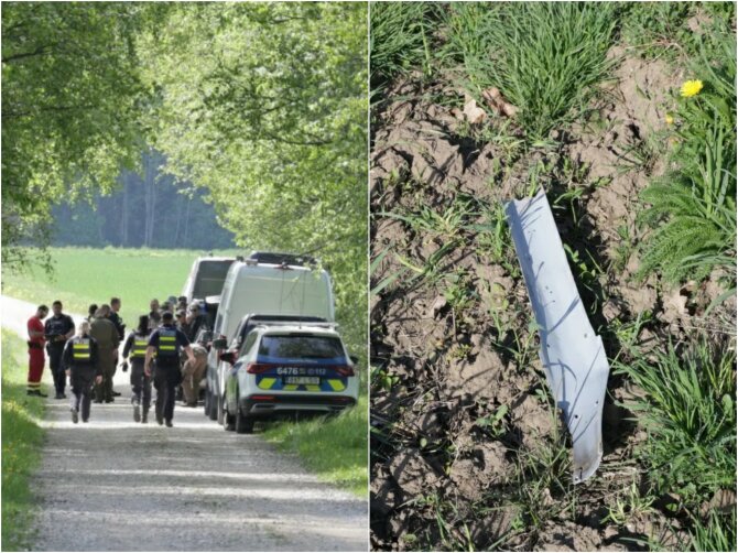 „Postimees“ nuotr./Estijoje numuštas dronas / Asociatyvinė nuotr.