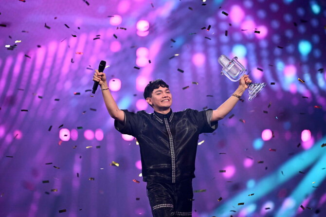 AFP/„Scanpix“ nuotr./„Eurovizijos“ nugalėtojas – Austrijos atstovas JJ