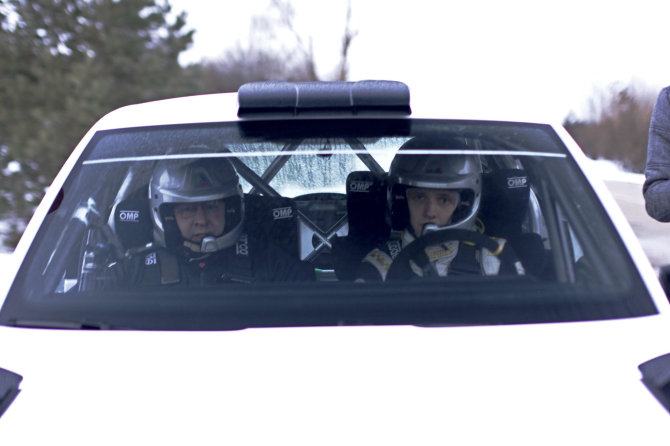 Justo Lengvino nuotr./Dominykas Butvilas testuoja „Škoda Fabia R5“