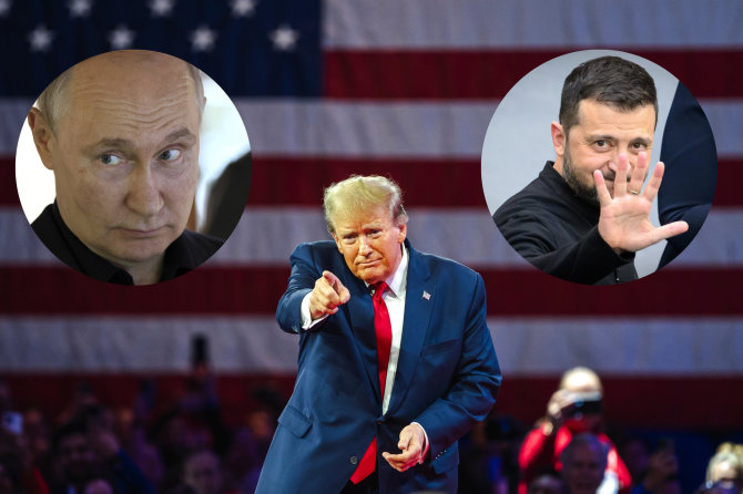 15min koliažas/Donaldas Trumpas, Vladimiras Putinas, Volodymyras Zelenskis