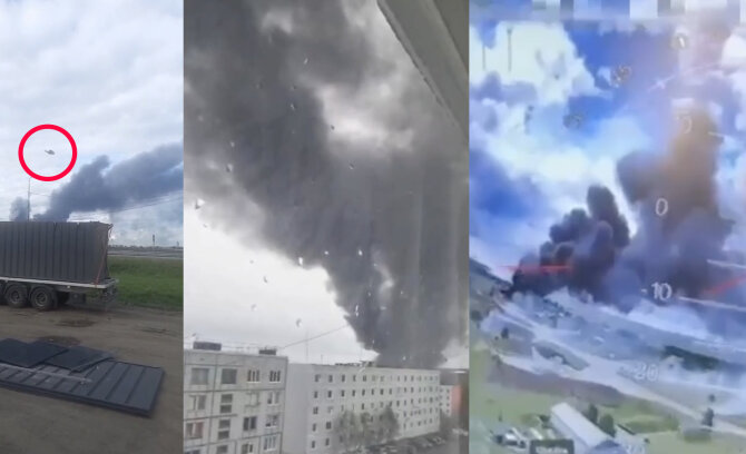 Ekrano nuotr. /Ukrainiečiai dronais atakavo Rusijos aerodromą „Olenja“