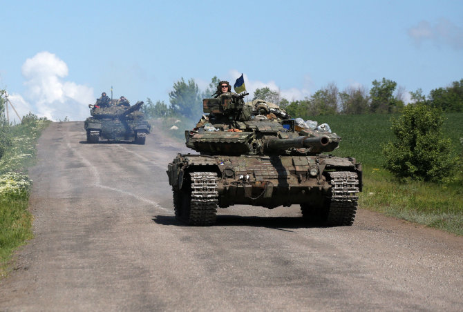 „Scanpix“/„SIPA“ nuotr./Ukrainos tankai