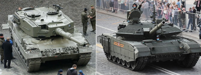 Wikipedia.org photo/Leopard 2A4 und T-90M Proryv