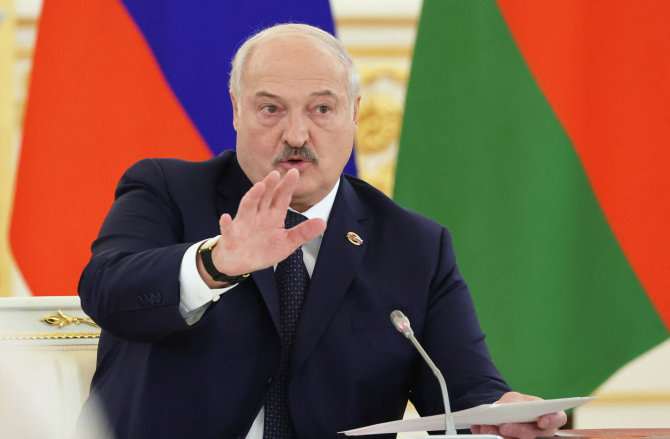 „Reuters“/„Scanpix“/Autoritarinis Baltarusijos prezidentas Aliaksandras Lukašenka