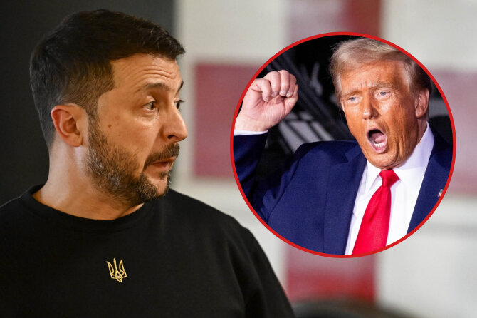 15min koliažas/Volodymyras Zelenskis ir Donaldas Trumpas