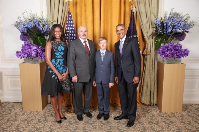 AFP/„Scanpix“ nuotr./Baltarusijos ir JAV prezidentų susitikimas
