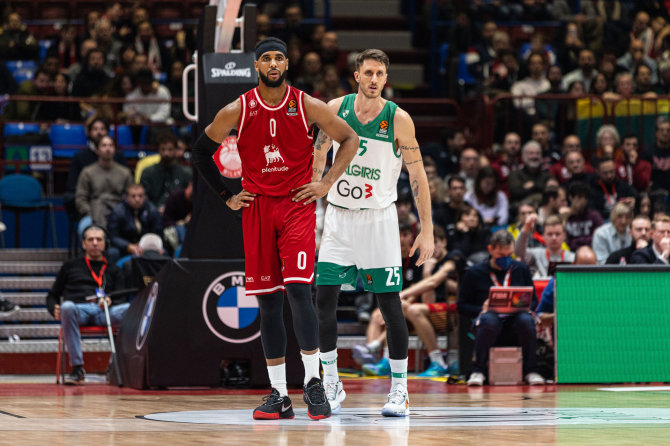 zalgiris.lt nuotr./Brandonas Daviesas ir Achille Polonara