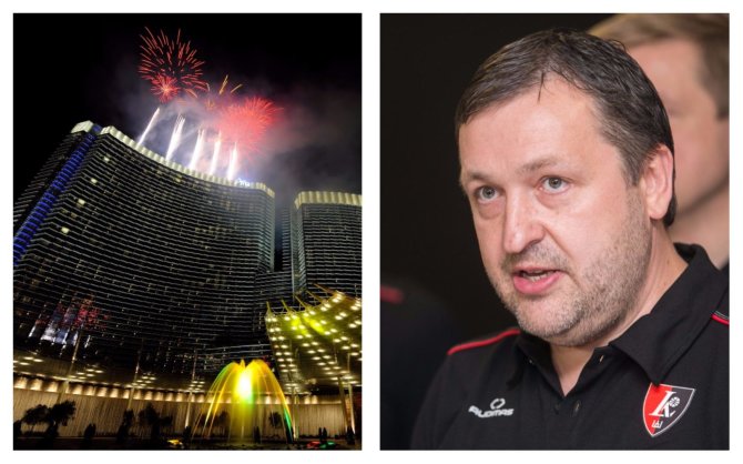 AFP/„Scanpix“ nuotr./Las Vegaso „Aria Resort & Casino“ komplekse A.Guoga išlošė per 300 tūkst. eurų.
