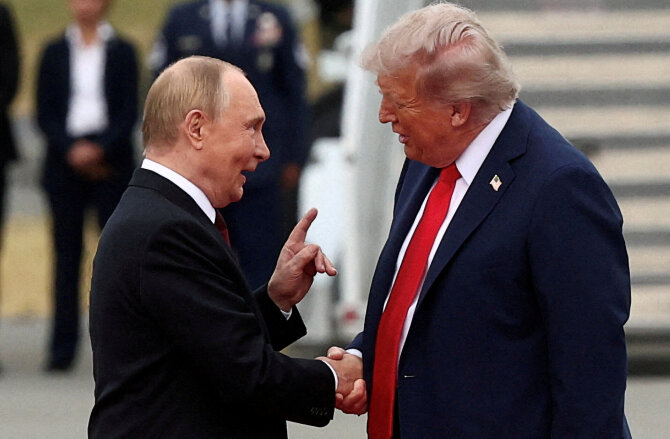 „Reuters“/„Scanpix“/Vladimiras Putinas, Donaldas Trumpas