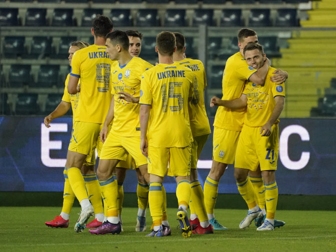 AFP/„Scanpix“ nuotr./Ukrainos futbolininkai