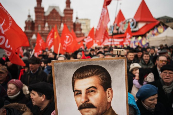 AFP/„Scanpix“ nuotr./Josifo Stalino mirties metinių minėjimas Raudonojoje aikštėje