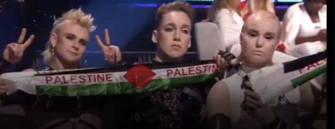 Stop kadras/„Eurovizijos“ finale – Islandijos atstovų akibrokštas: