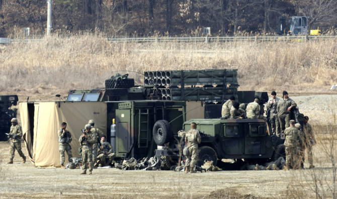 „Scanpix“/AP nuotr./JAV kariai Pietų Korėjoje