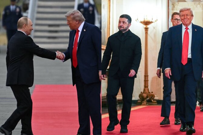 Scanpix/Vladimiras Putinas, Donaldas Trumpas, Volodymyras Zelenskis