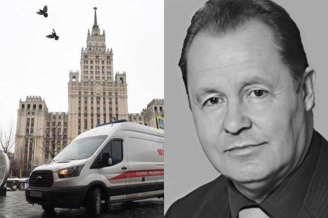 AFP/Scanpix/5-tv.ru nuotr./Igoris Laptevas ir greitosios pagalbos automobilis