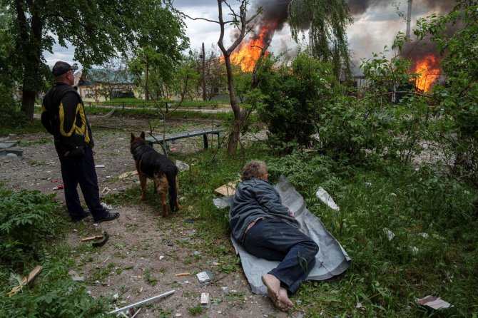 „AP“/„Scanpix“/Gyventojų evakuacija iš Vovčansko