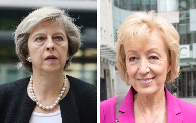 „Scanpix“/„PA Wire“/„Press Association Images“ nuotr./Theresa May ir Andrea Leadsom