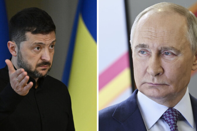 15min koliažas/Volodymyras Zelenskis, Vladimiras Putinas
