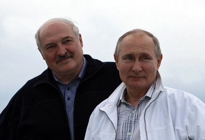 „Reuters“/„Scanpix“ nuotr./V.Putinas ir A.Lukašenka