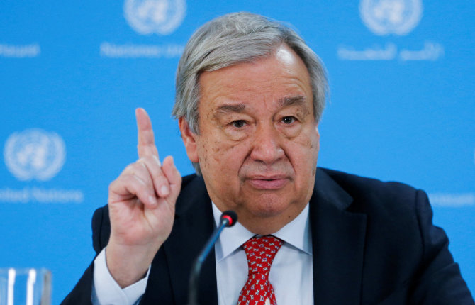 „Reuters“/„Scanpix“/Jungtinių Tautų generalinis sekretorius Antonio Guterresas