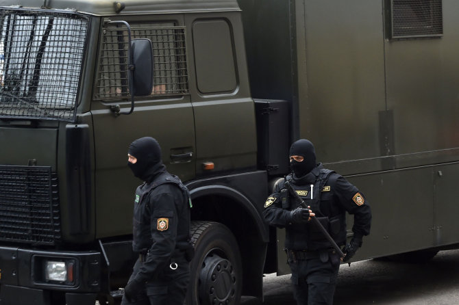 AFP/„Scanpix“ nuotr./Milicija Minske