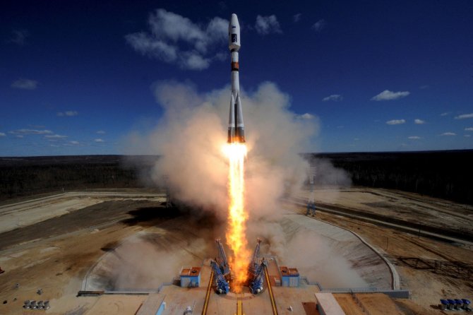 „Reuters“/„Scanpix“ nuotr./Rusija paleido raketą iš naujojo kosmodromo
