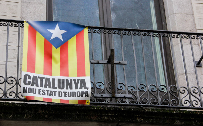 Karolinos Stažytės nuotr. / 15min.lt/Katalonijos vėliava