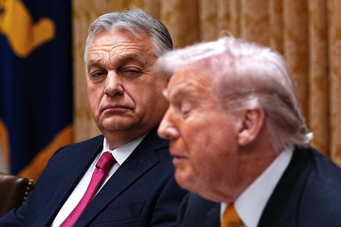 „Scanpix“ nuotr./Viktoras Orbanas ir Donaldas Trumpas