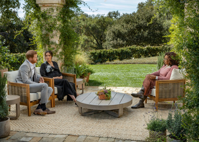 „Reuters“/„Scanpix“ nuotr./Princas Harry, Meghan Markle ir Oprah Winfrey