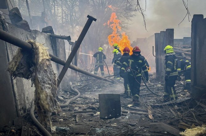 AFP/„Scanpix“ nuotr./Rusijos raketų ataka Odesoje