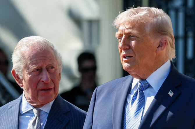 „Reuters“/„Scanpix“/Karalius Karolis III, Donaldas Trumpas