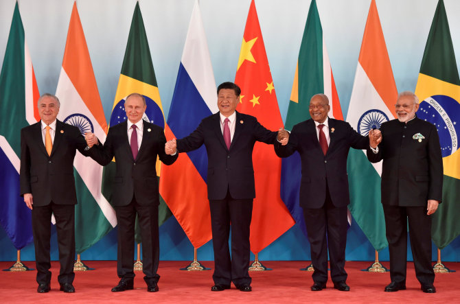 „Reuters“/„Scanpix“/BRICS (Brazilija, Rusija, Indija, Kinija, Pietų Afrika) grupės susitikimas