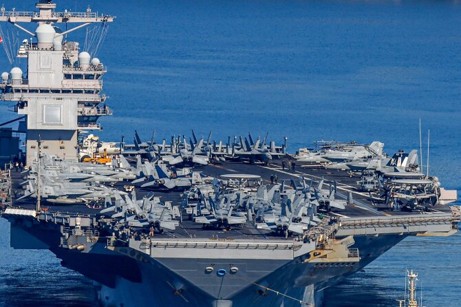 AFP/ „Scanpix“/Lėktuvnešis „USS Gerald Ford“