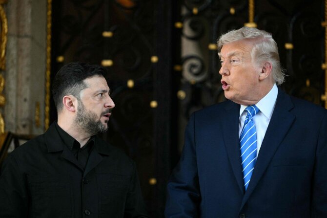 AFP/ „Scanpix“/Volodymyras Zelenskis, Donaldas Trumpas
