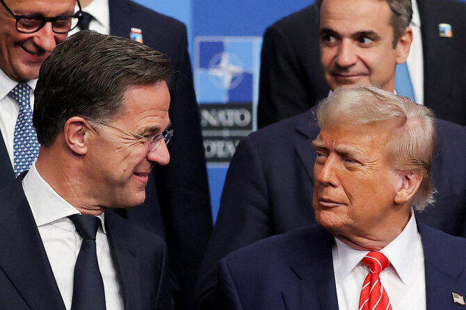 „Reuters“/„Scanpix“/Markas Rutte, Donaldas Trumpas