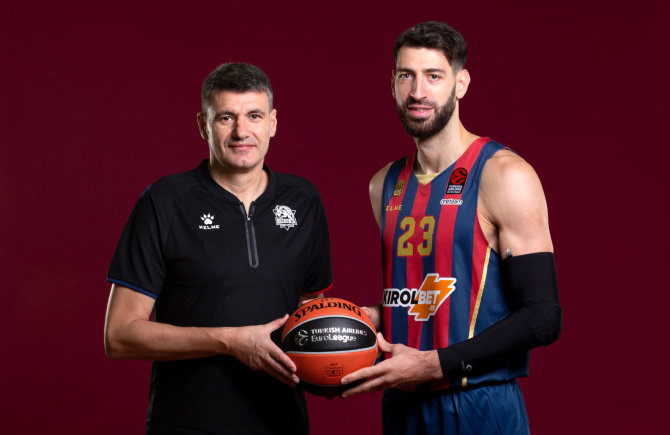 Euroleague.net nuotr./Vladimiras Perasovičius ir Tornike Šengelija