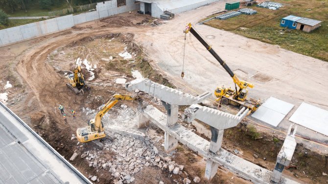 Kauno miesto savivaldybės nuotr./Rekonstruojamas Kauno S.Dariaus ir S.Girėno stadionas