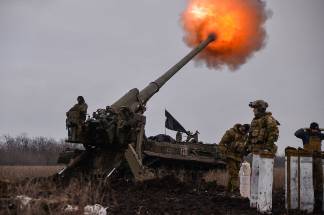 ZUMAPRESS / Scanpix nuotr./Ukrainos kariai prie Bachmuto