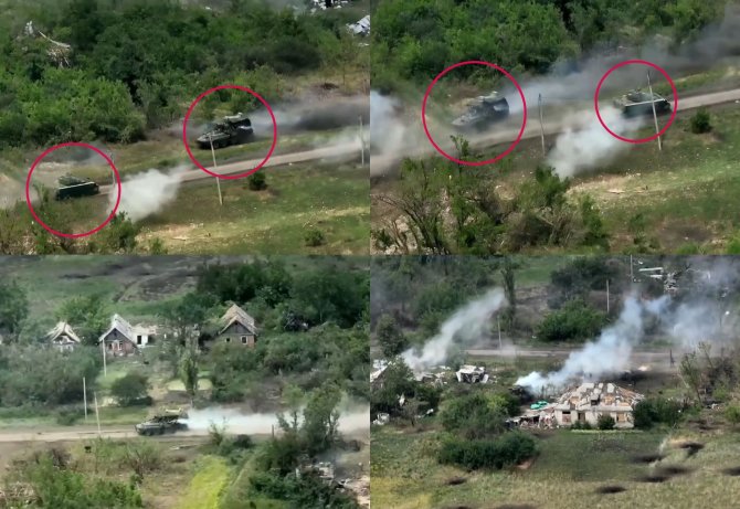Stopkadras/Ukrainos kovos mašina „Bradley“ ir Rusijos šarvuotas transporteris