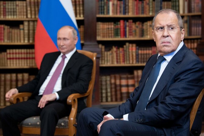 AFP/ „Scanpix“/Vladimiras Putinas, Sergejus Lavrovas