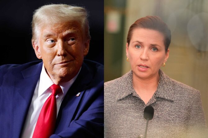 Shutterstock/AFP/Scanpix/Donaldas Trumpas ir Mette Frederiksen
