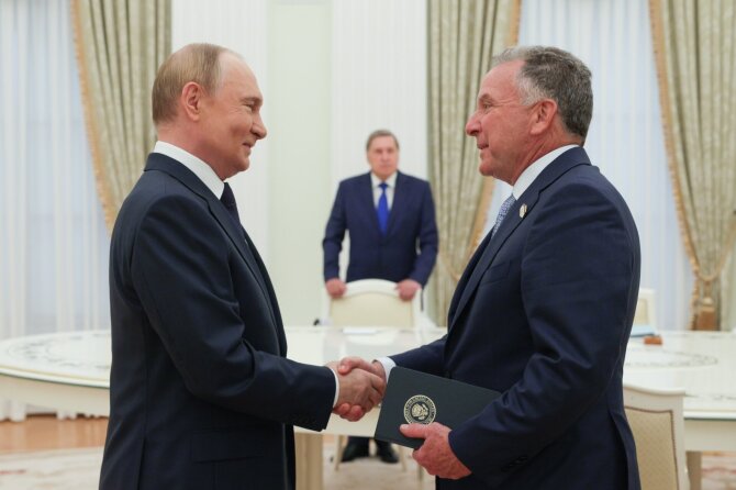 Vladimiras Putinas ir Steve'as Witkoffas / ZUMA Press nuotr.